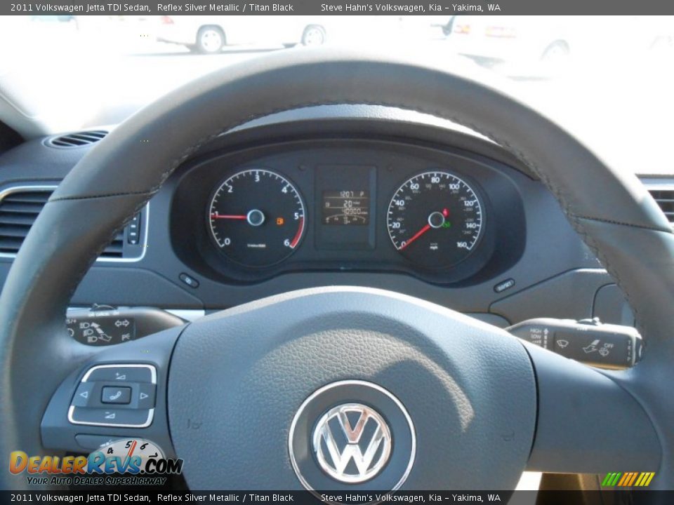 2011 Volkswagen Jetta TDI Sedan Reflex Silver Metallic / Titan Black Photo #19