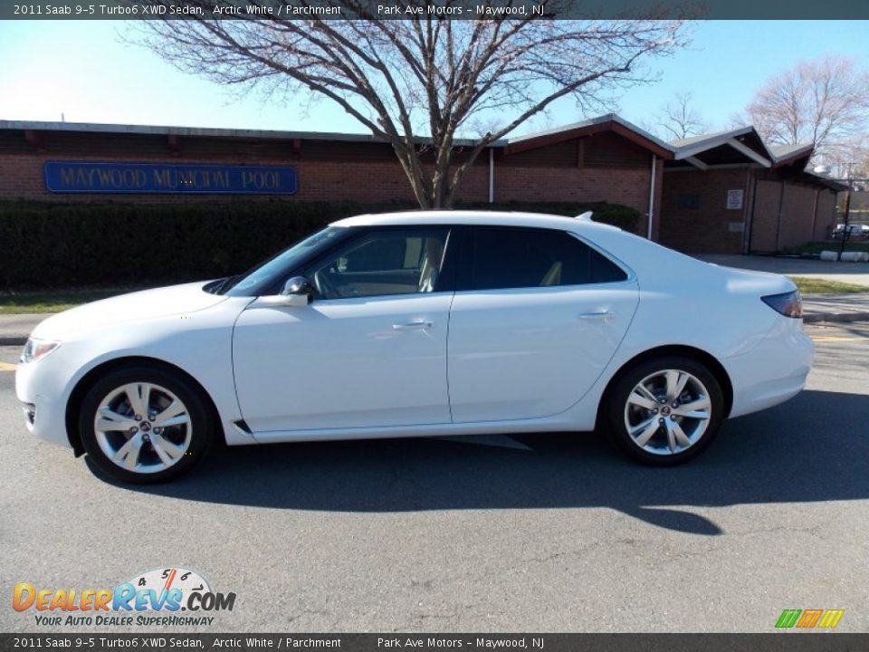 2011 Saab 9-5 Turbo6 XWD Sedan Arctic White / Parchment Photo #2