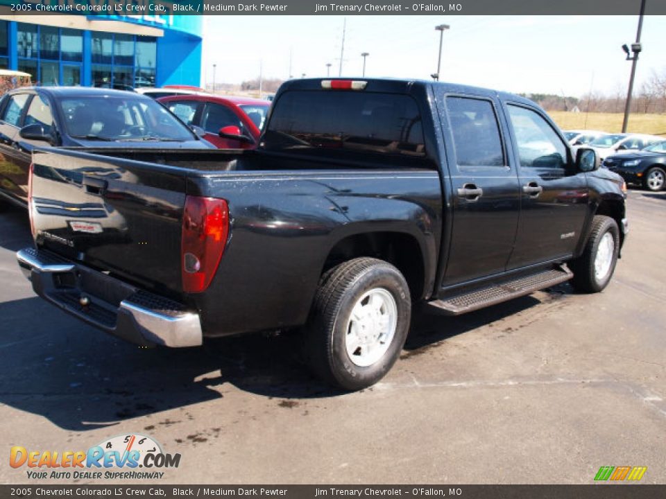 2005 Chevrolet Colorado LS Crew Cab Black / Medium Dark Pewter Photo #3