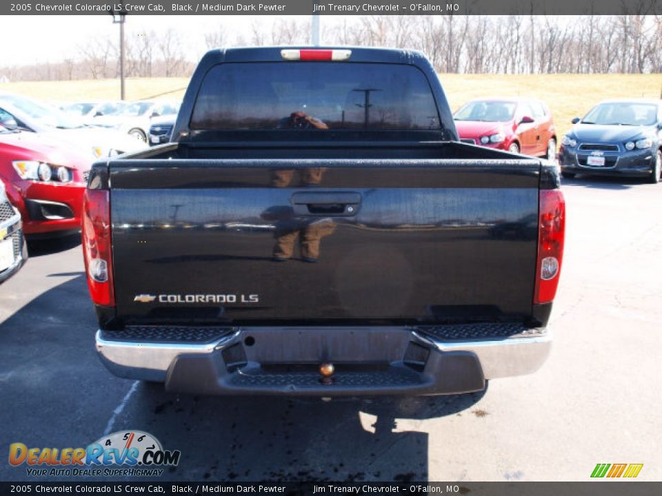 2005 Chevrolet Colorado LS Crew Cab Black / Medium Dark Pewter Photo #6