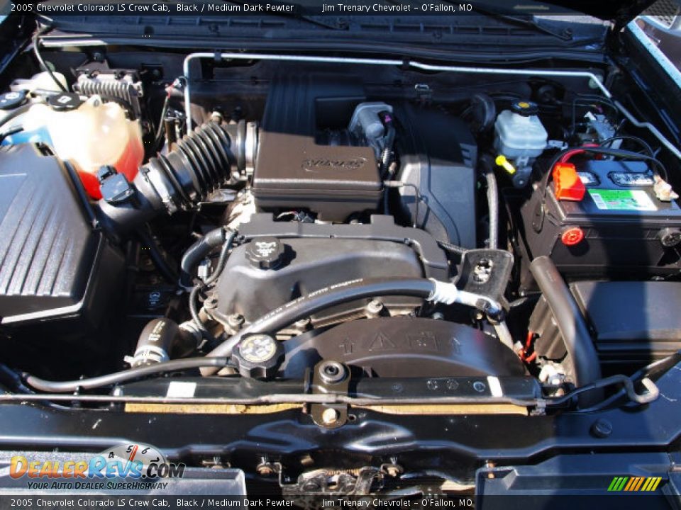 2005 Chevrolet Colorado LS Crew Cab Black / Medium Dark Pewter Photo #7