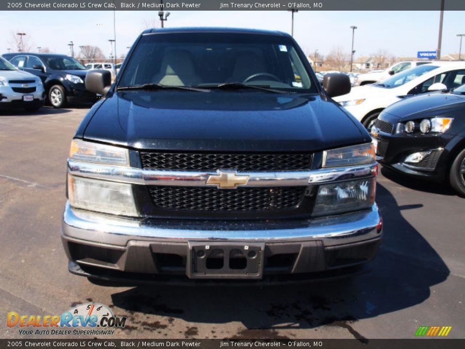 2005 Chevrolet Colorado LS Crew Cab Black / Medium Dark Pewter Photo #8