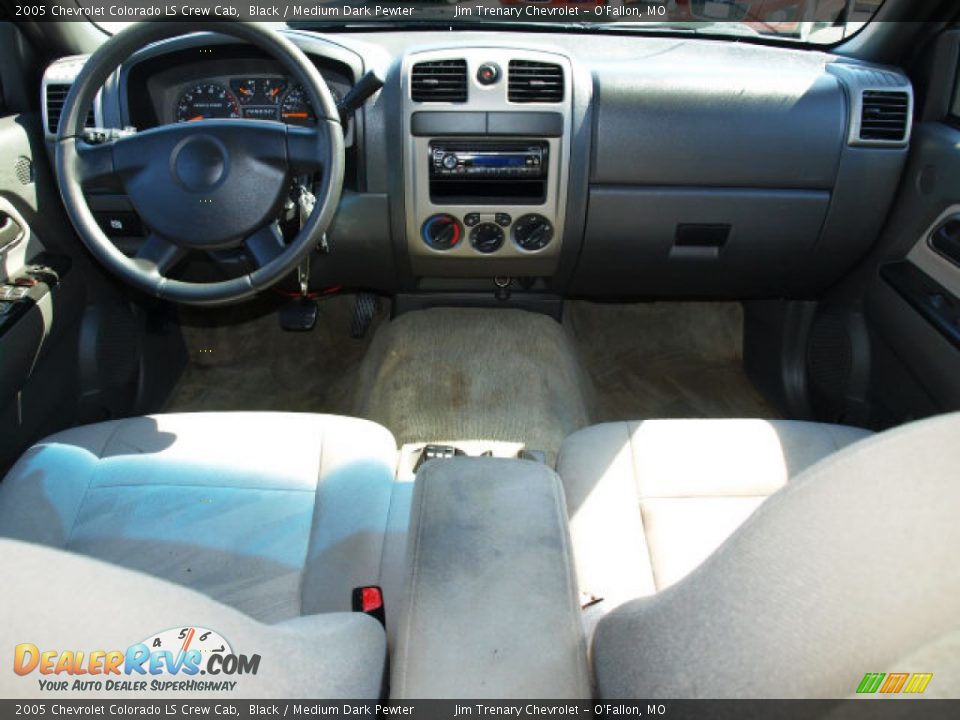2005 Chevrolet Colorado LS Crew Cab Black / Medium Dark Pewter Photo #10