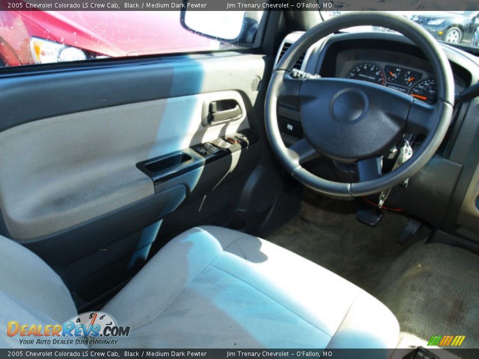 2005 Chevrolet Colorado LS Crew Cab Black / Medium Dark Pewter Photo #11