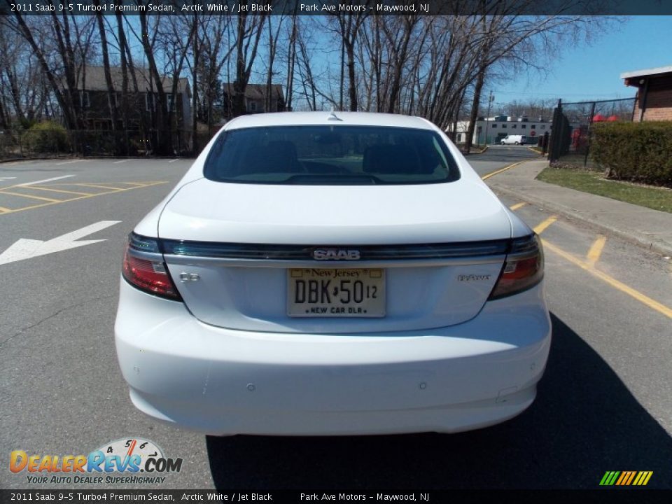 2011 Saab 9-5 Turbo4 Premium Sedan Arctic White / Jet Black Photo #4