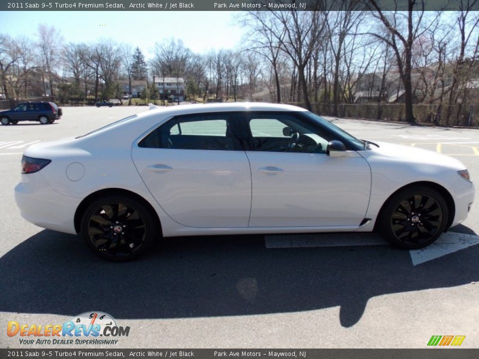 2011 Saab 9-5 Turbo4 Premium Sedan Arctic White / Jet Black Photo #6