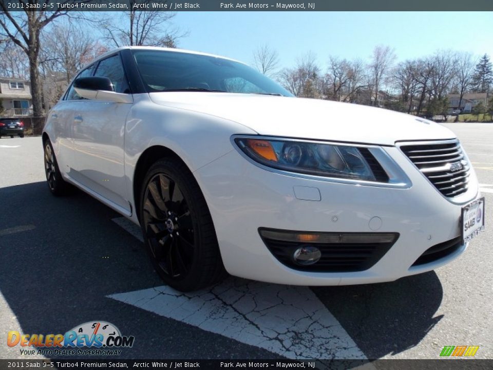 2011 Saab 9-5 Turbo4 Premium Sedan Arctic White / Jet Black Photo #7