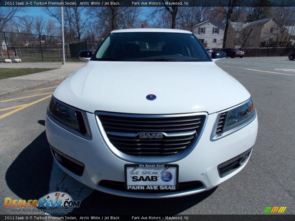 2011 Saab 9-5 Turbo4 Premium Sedan Arctic White / Jet Black Photo #8