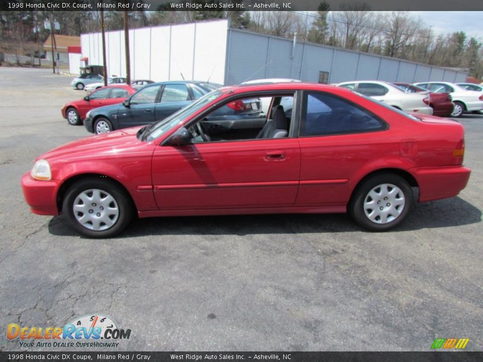 Milano Red 1998 Honda Civic DX Coupe Photo #9
