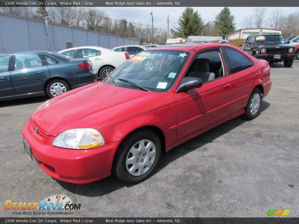 Front 3/4 View of 1998 Honda Civic DX Coupe Photo #10