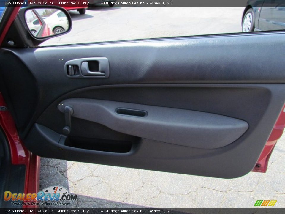 1998 Honda Civic DX Coupe Milano Red / Gray Photo #15