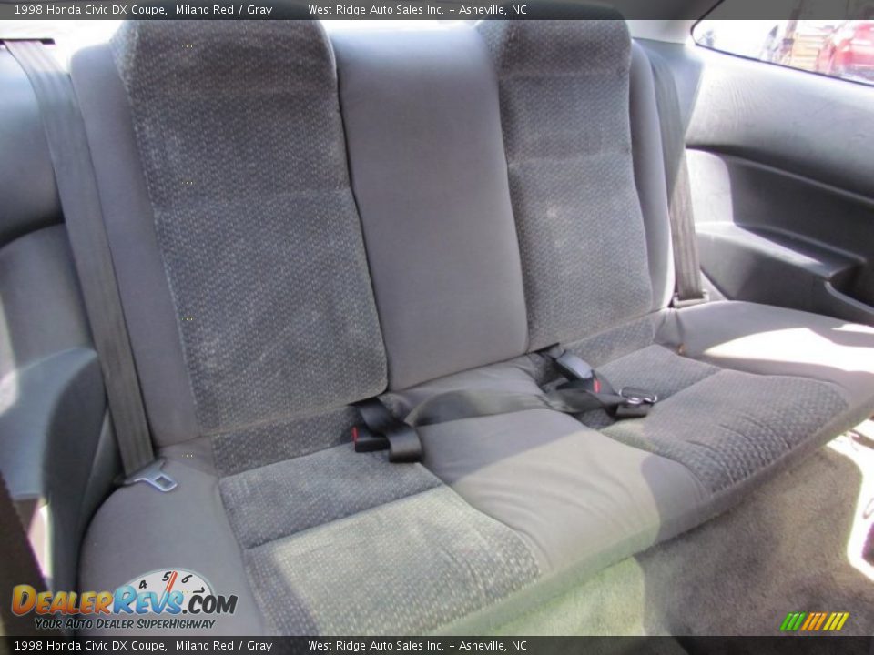 1998 Honda Civic DX Coupe Milano Red / Gray Photo #16