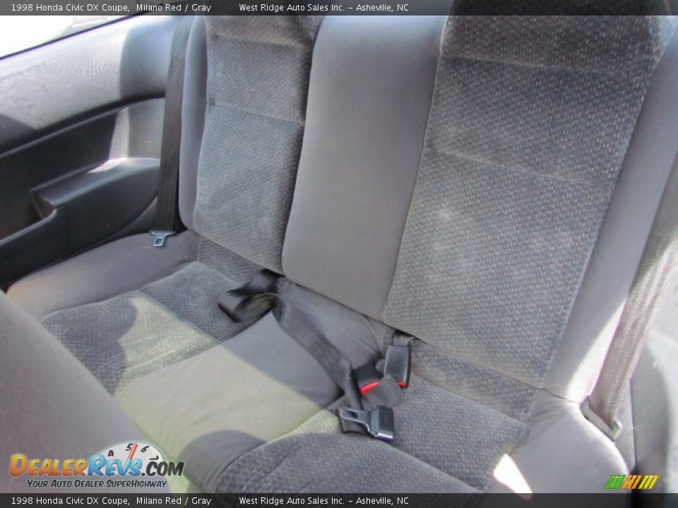 1998 Honda Civic DX Coupe Milano Red / Gray Photo #18