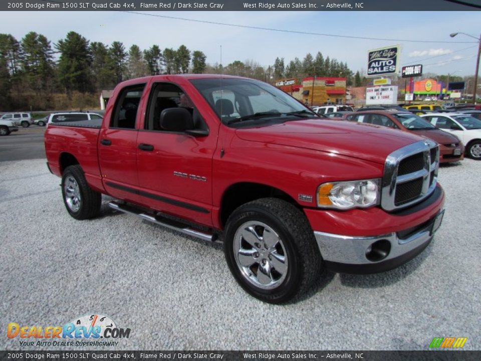 2005 Dodge Ram 1500 SLT Quad Cab 4x4 Flame Red / Dark Slate Gray Photo #1