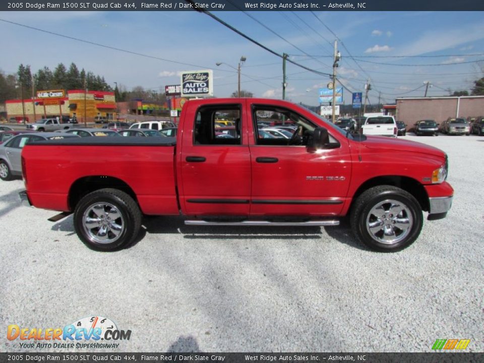 2005 Dodge Ram 1500 SLT Quad Cab 4x4 Flame Red / Dark Slate Gray Photo #3