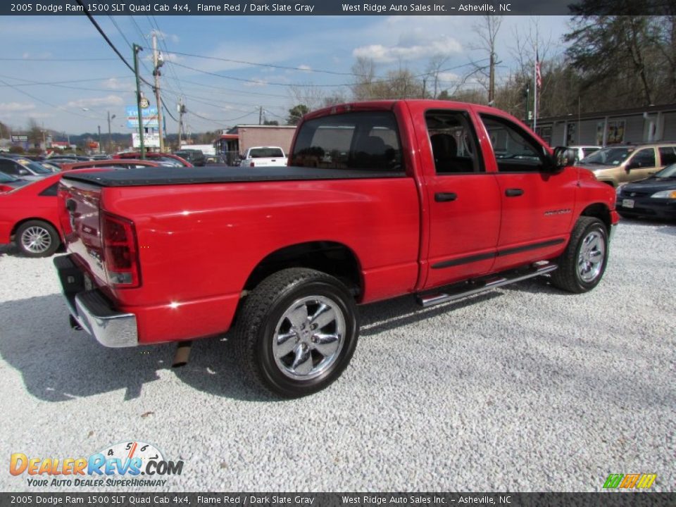 2005 Dodge Ram 1500 SLT Quad Cab 4x4 Flame Red / Dark Slate Gray Photo #4