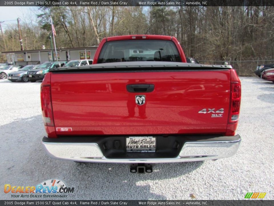 2005 Dodge Ram 1500 SLT Quad Cab 4x4 Flame Red / Dark Slate Gray Photo #5