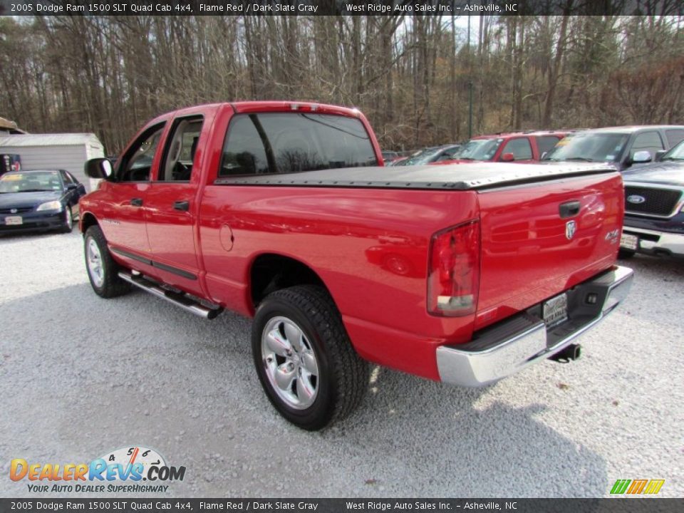 2005 Dodge Ram 1500 SLT Quad Cab 4x4 Flame Red / Dark Slate Gray Photo #6