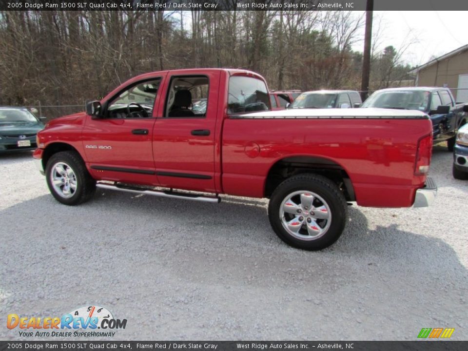 2005 Dodge Ram 1500 SLT Quad Cab 4x4 Flame Red / Dark Slate Gray Photo #7