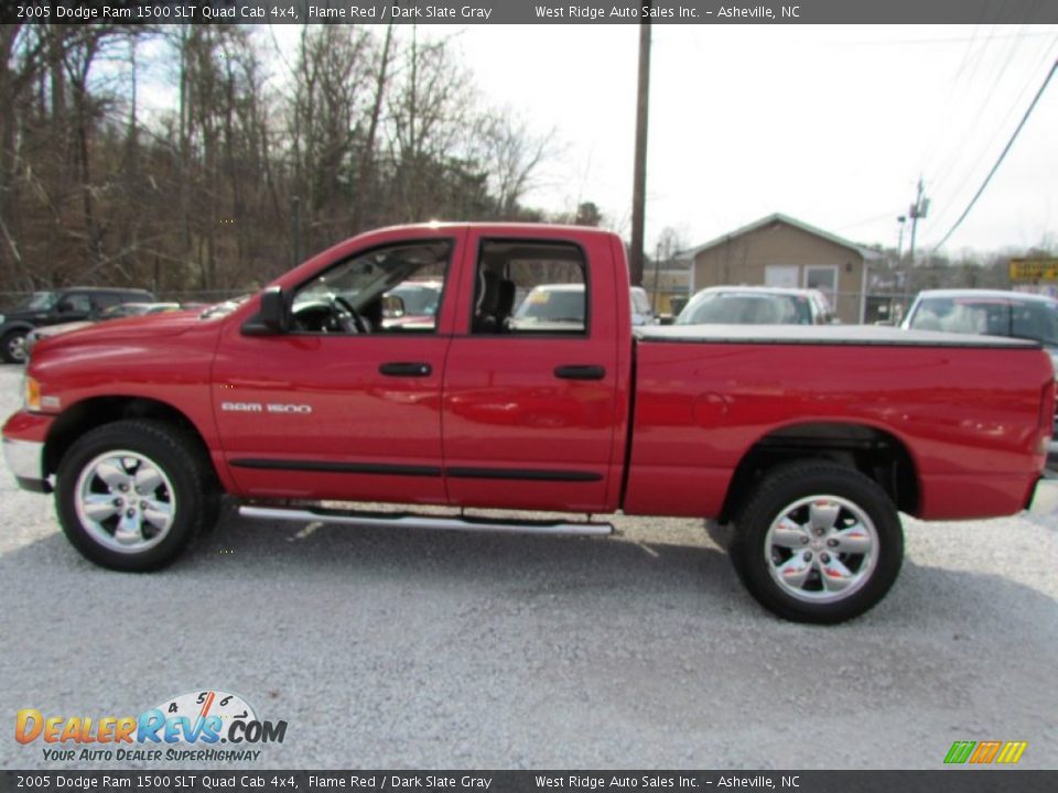 2005 Dodge Ram 1500 SLT Quad Cab 4x4 Flame Red / Dark Slate Gray Photo #8