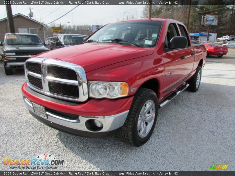 2005 Dodge Ram 1500 SLT Quad Cab 4x4 Flame Red / Dark Slate Gray Photo #9