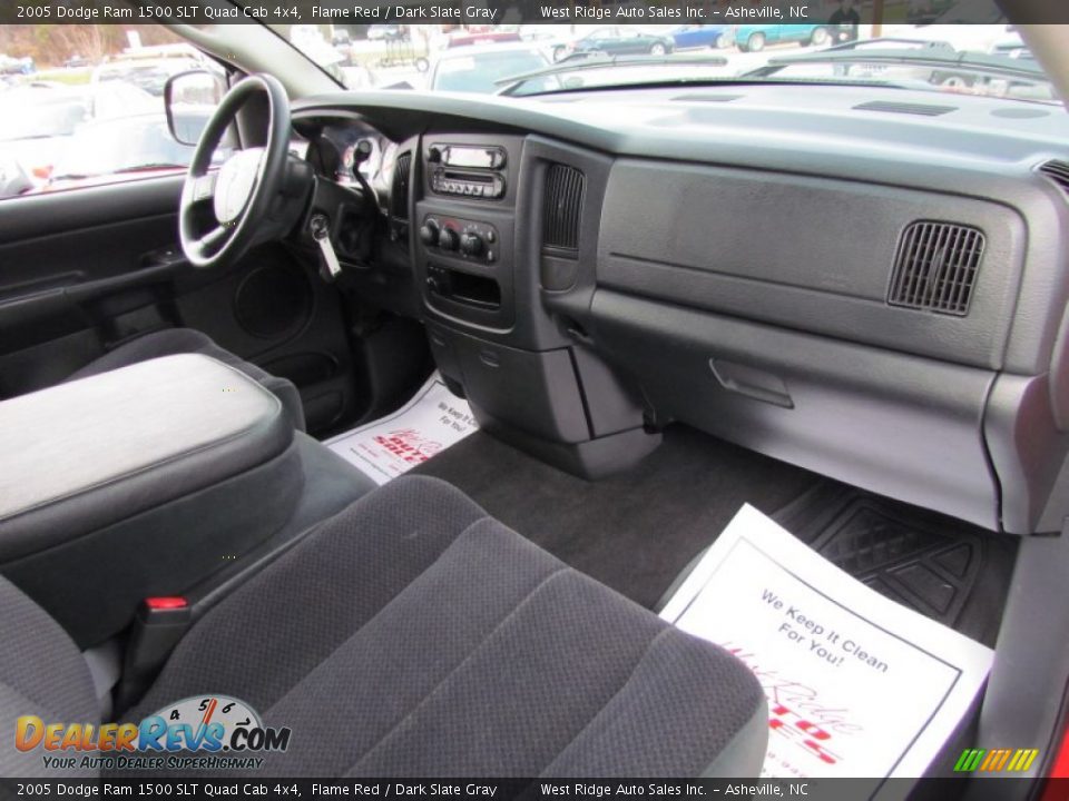2005 Dodge Ram 1500 SLT Quad Cab 4x4 Flame Red / Dark Slate Gray Photo #12