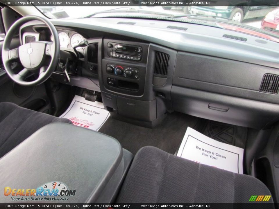 2005 Dodge Ram 1500 SLT Quad Cab 4x4 Flame Red / Dark Slate Gray Photo #14