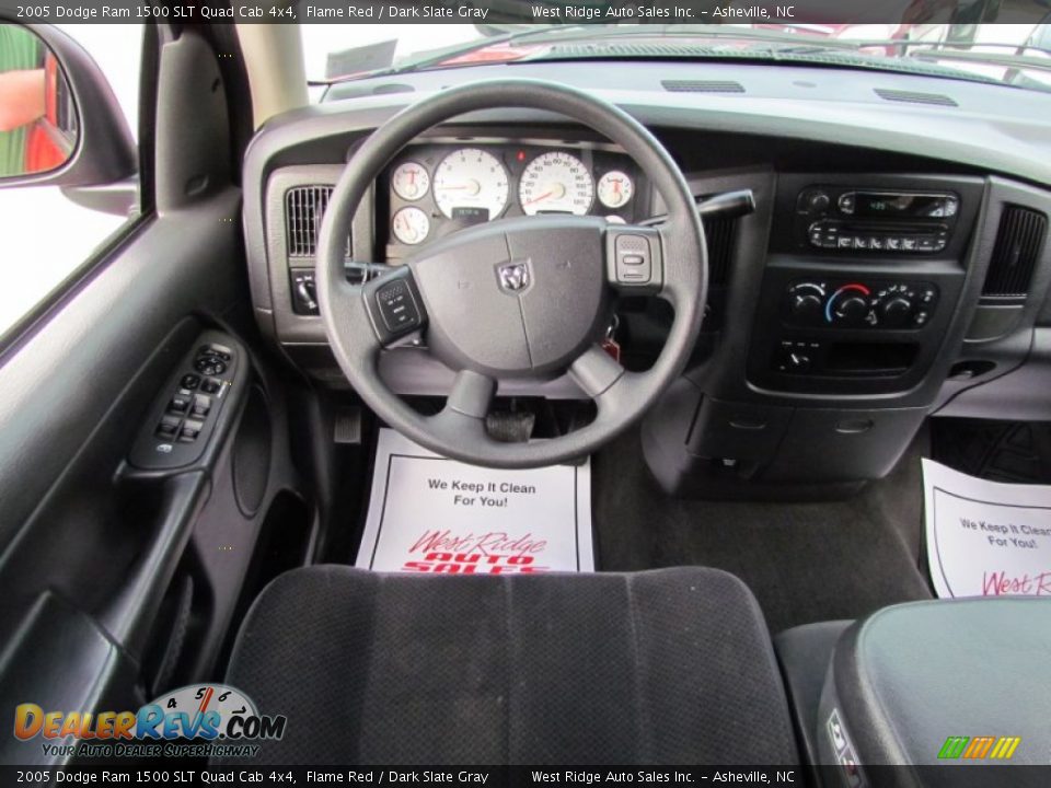 2005 Dodge Ram 1500 SLT Quad Cab 4x4 Flame Red / Dark Slate Gray Photo #16