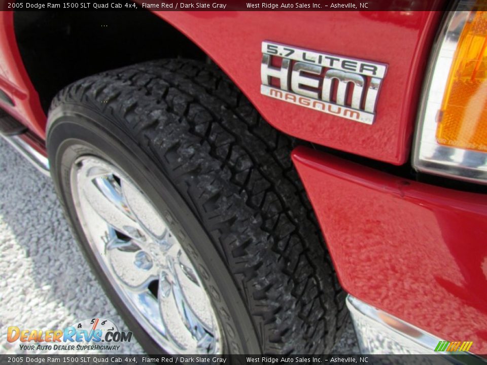 2005 Dodge Ram 1500 SLT Quad Cab 4x4 Flame Red / Dark Slate Gray Photo #24