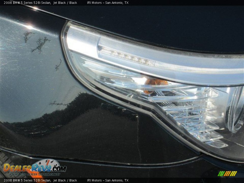 2008 BMW 5 Series 528i Sedan Jet Black / Black Photo #3