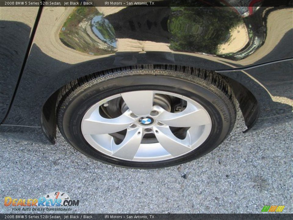 2008 BMW 5 Series 528i Sedan Jet Black / Black Photo #7