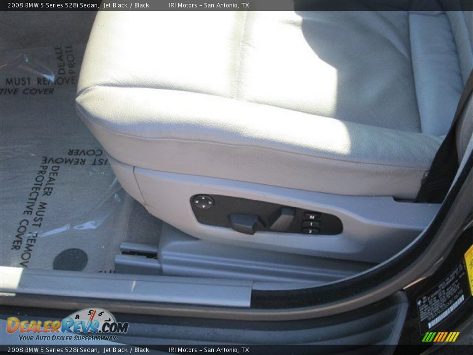 2008 BMW 5 Series 528i Sedan Jet Black / Black Photo #9
