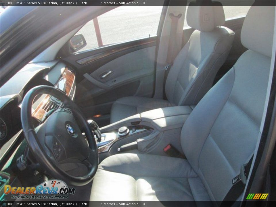 2008 BMW 5 Series 528i Sedan Jet Black / Black Photo #10