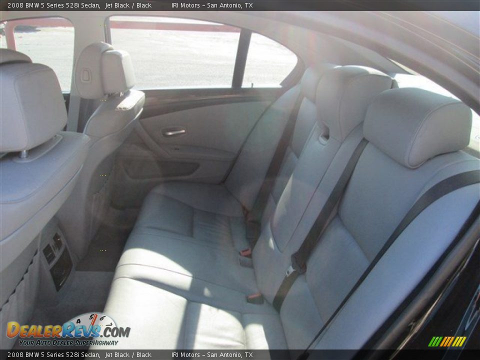 2008 BMW 5 Series 528i Sedan Jet Black / Black Photo #11