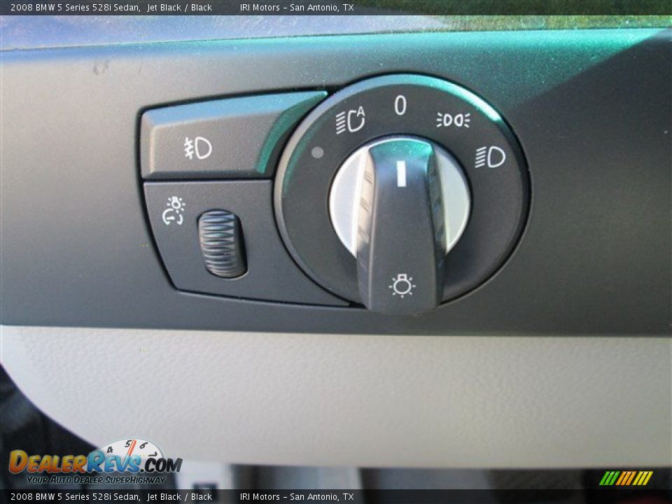 2008 BMW 5 Series 528i Sedan Jet Black / Black Photo #17