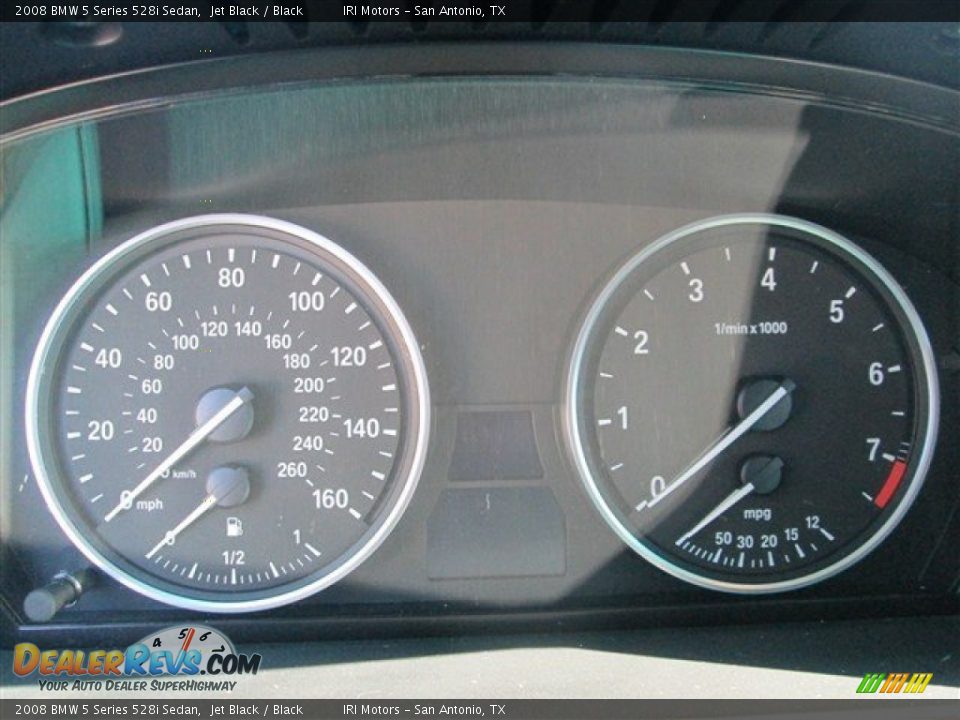 2008 BMW 5 Series 528i Sedan Jet Black / Black Photo #18