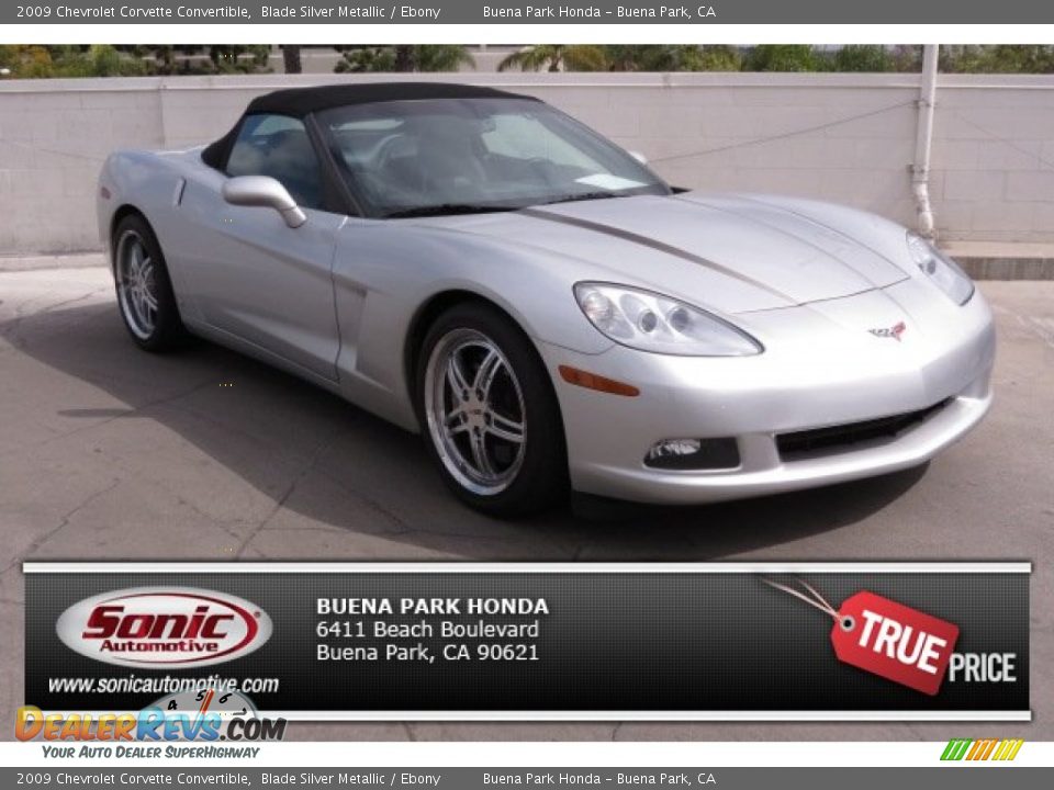 2009 Chevrolet Corvette Convertible Blade Silver Metallic / Ebony Photo #1