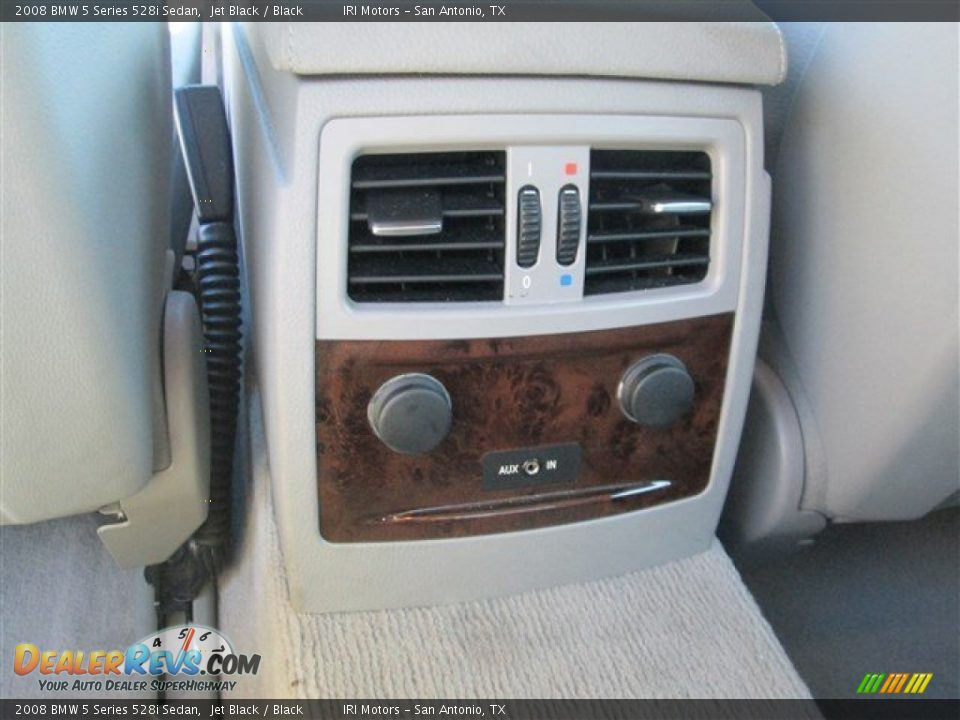 2008 BMW 5 Series 528i Sedan Jet Black / Black Photo #20