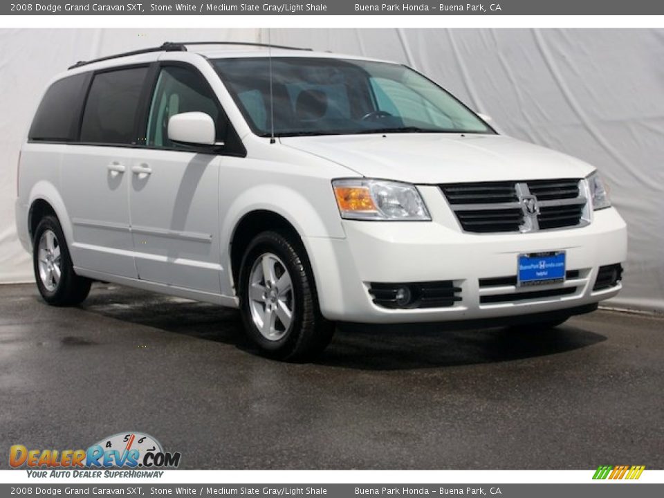 2008 Dodge Grand Caravan SXT Stone White / Medium Slate Gray/Light Shale Photo #1