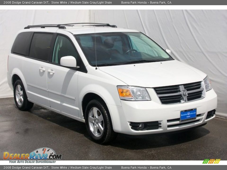 2008 Dodge Grand Caravan SXT Stone White / Medium Slate Gray/Light Shale Photo #6