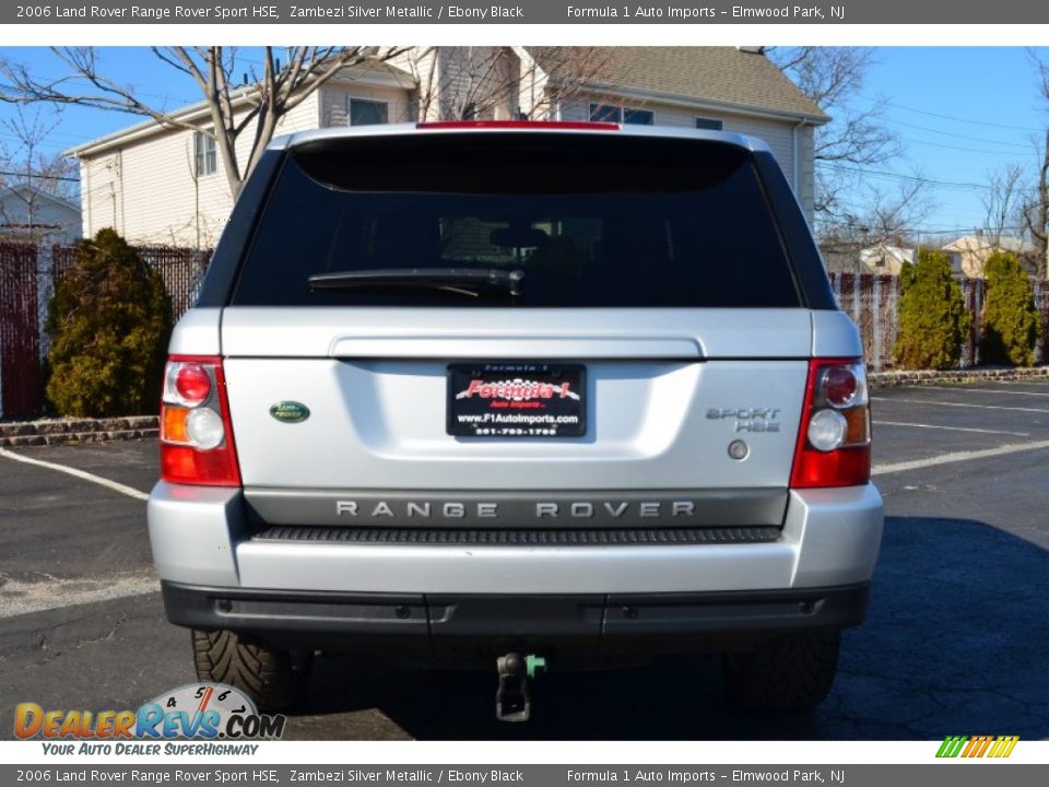 2006 Land Rover Range Rover Sport HSE Zambezi Silver Metallic / Ebony Black Photo #6