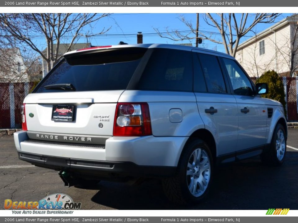 2006 Land Rover Range Rover Sport HSE Zambezi Silver Metallic / Ebony Black Photo #7