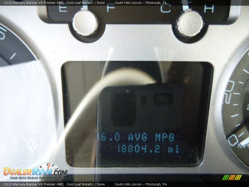2010 Mercury Mariner V6 Premier 4WD Gold Leaf Metallic / Stone Photo #25