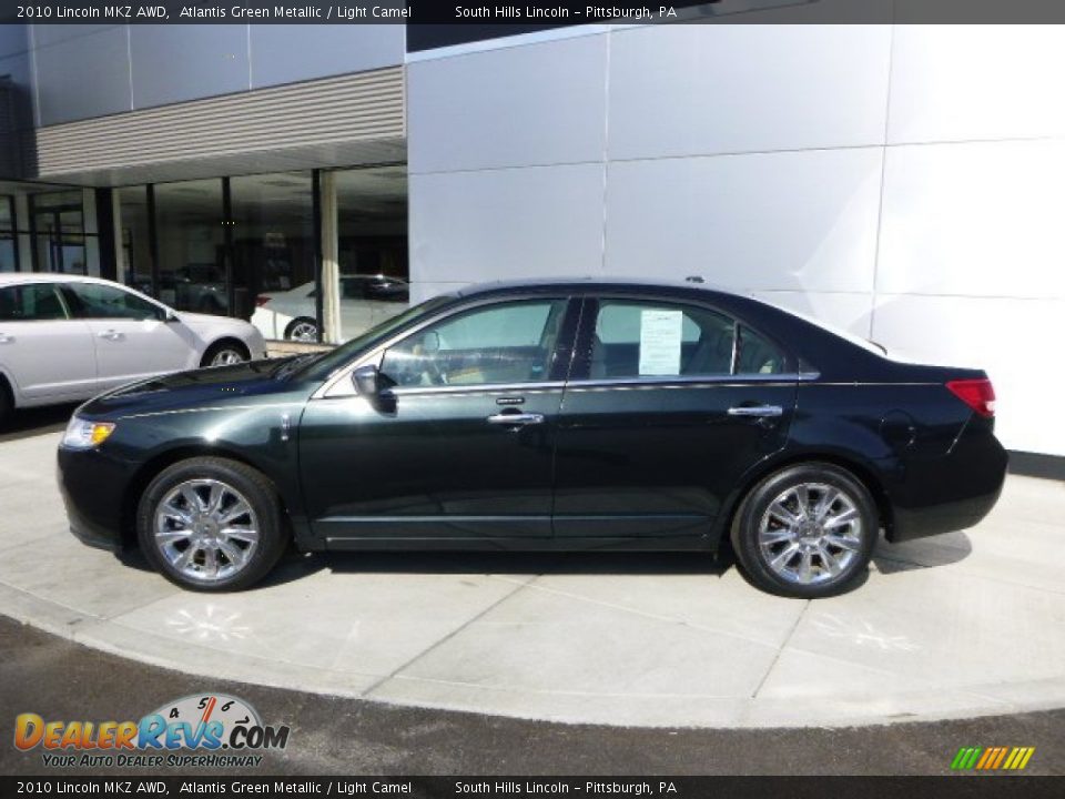 2010 Lincoln MKZ AWD Atlantis Green Metallic / Light Camel Photo #2