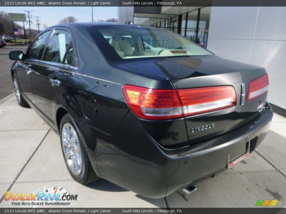 2010 Lincoln MKZ AWD Atlantis Green Metallic / Light Camel Photo #3
