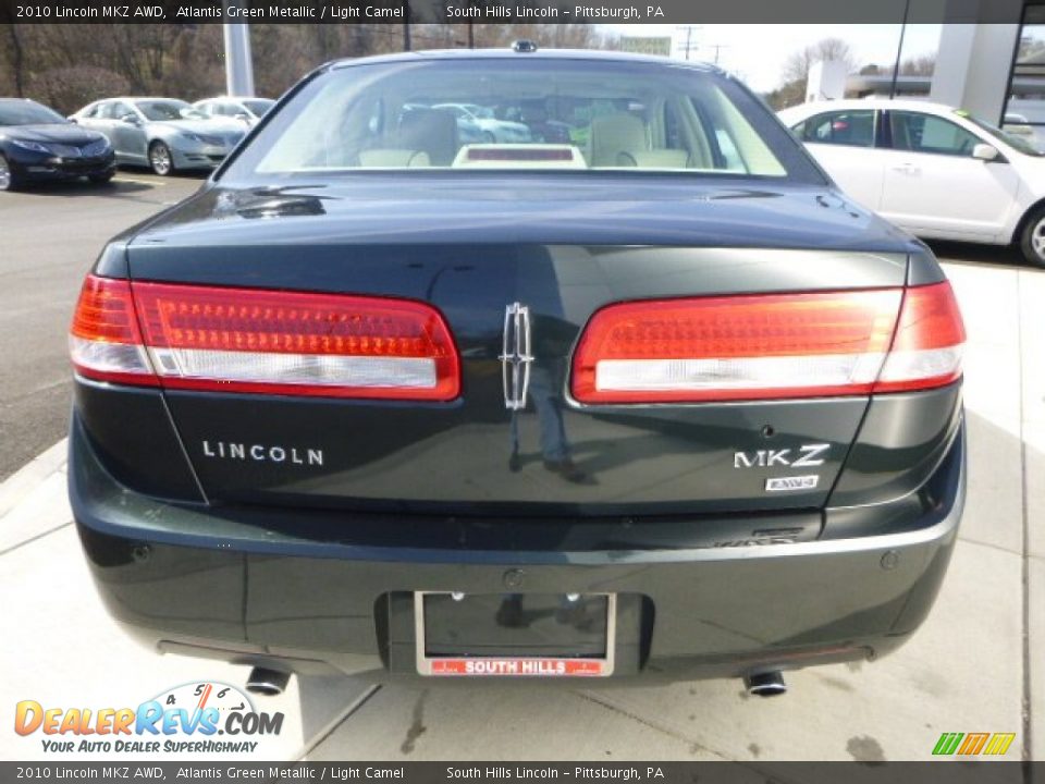 2010 Lincoln MKZ AWD Atlantis Green Metallic / Light Camel Photo #4