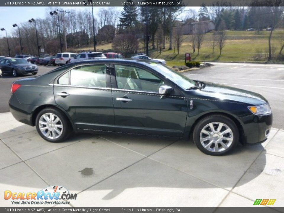 2010 Lincoln MKZ AWD Atlantis Green Metallic / Light Camel Photo #6