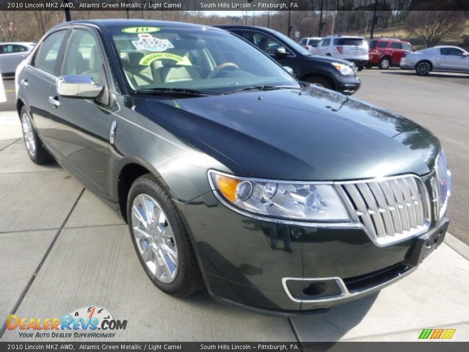 2010 Lincoln MKZ AWD Atlantis Green Metallic / Light Camel Photo #7