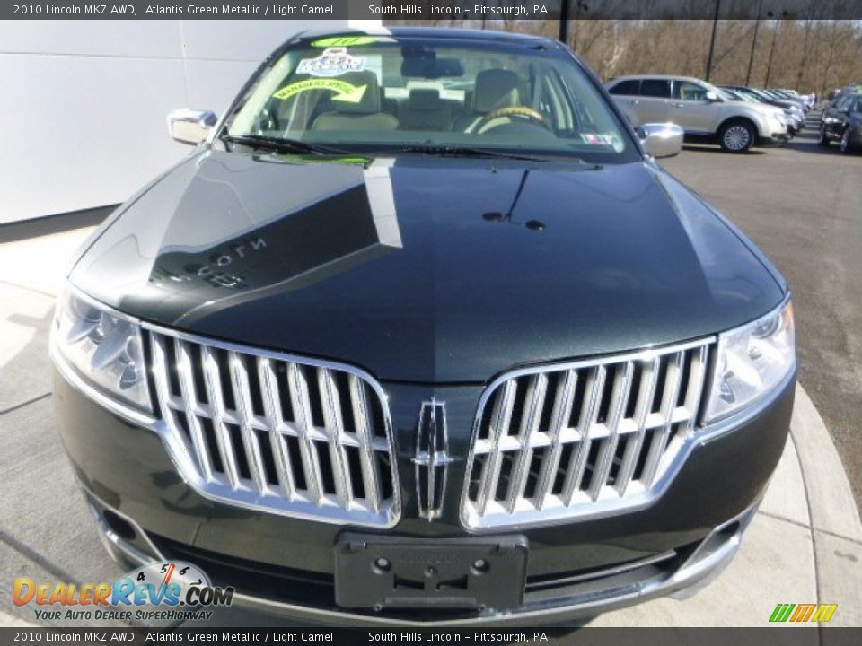 2010 Lincoln MKZ AWD Atlantis Green Metallic / Light Camel Photo #8