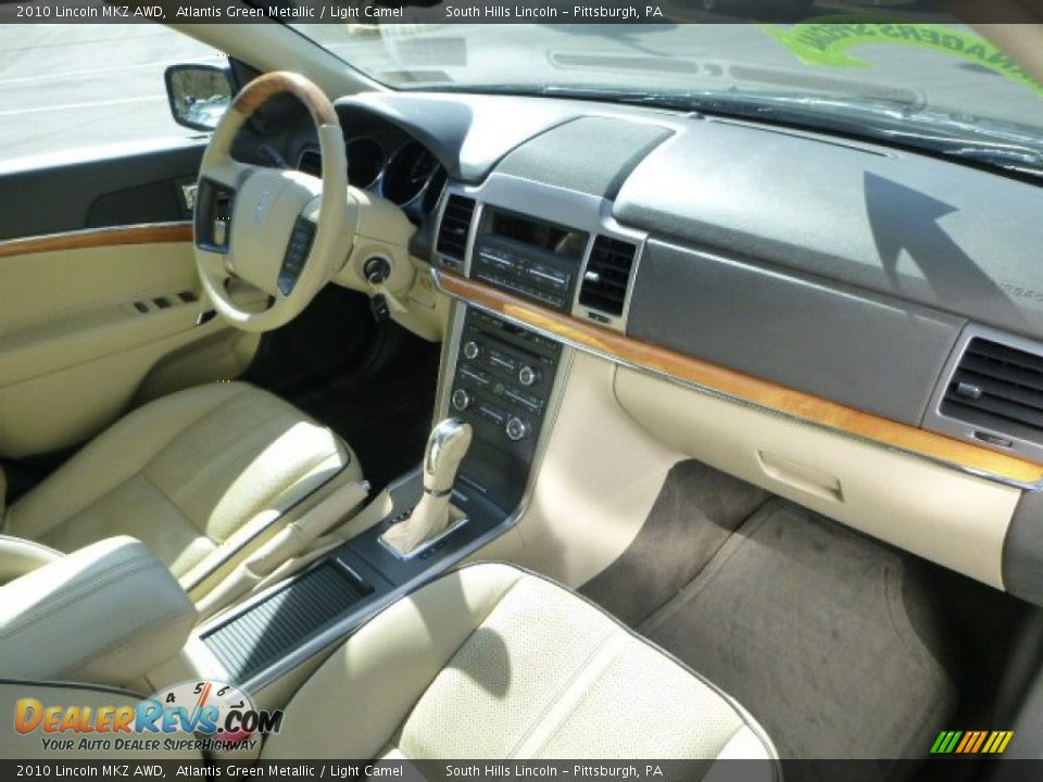 2010 Lincoln MKZ AWD Atlantis Green Metallic / Light Camel Photo #11